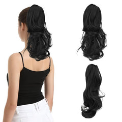 Short Wavy Curly Clip In Ponytail Hair Extension Synthetic
