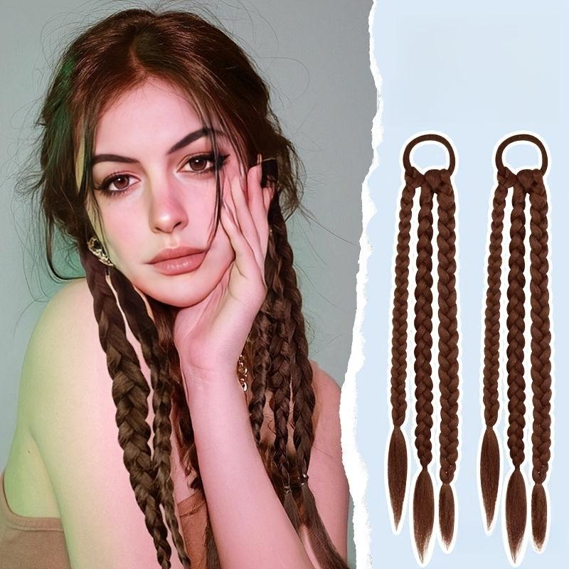 2Pcs Colorful Hair Bands for Extensions & Wigs