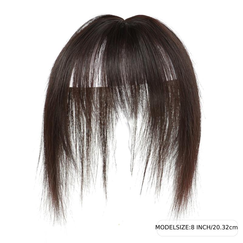 Synthetic Clip In Hair Topper with Hair Bangs for Daily Use