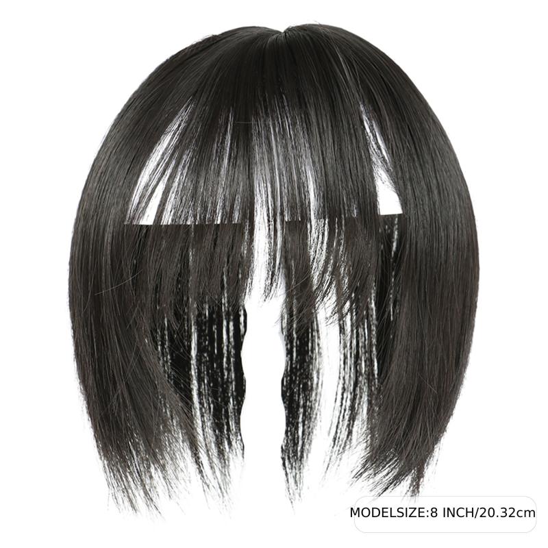 Synthetic Clip In Hair Topper with Hair Bangs for Daily Use
