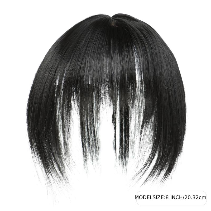 Synthetic Clip In Hair Topper with Hair Bangs for Daily Use