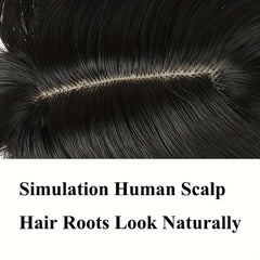 Synthetic Clip In Hair Topper with Hair Bangs for Daily Use