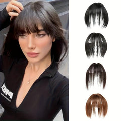 Synthetic Clip In Hair Topper with Hair Bangs for Daily Use