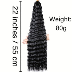 55-88cm Water Wave Crochet Hair Synthetic Braiding Hair for Women