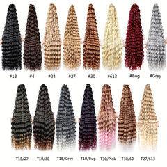 55-88cm Water Wave Crochet Hair Synthetic Braiding Hair for Women