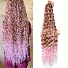 55-88cm Water Wave Crochet Hair Synthetic Braiding Hair for Women