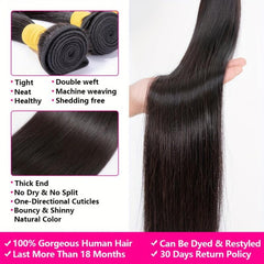100% Human Hair Extensions 100g Straight Bundles Lot