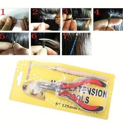 Hair Extension Tool Kit - Pliers & Crochet Hooks for DIY Styles & Extensions