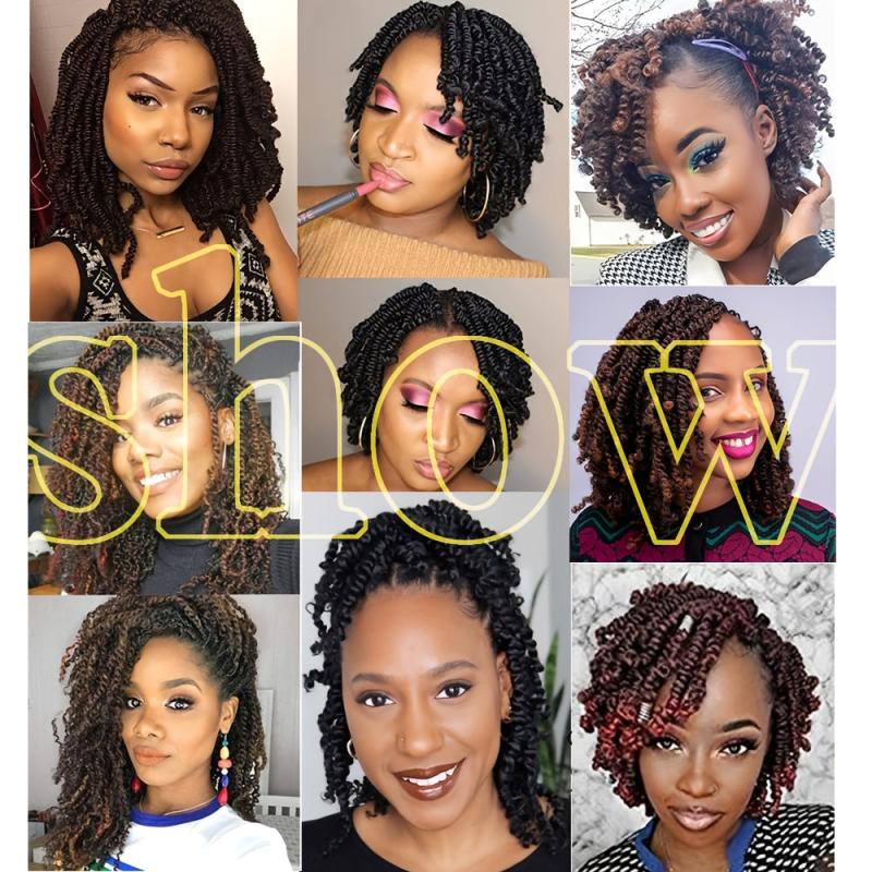 Short Bob Wig Twist Hair Crochet Braids 15 24 Cm Braiding Hair
