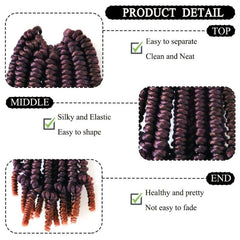 Short Bob Wig Twist Hair Crochet Braids 15 24 Cm Braiding Hair