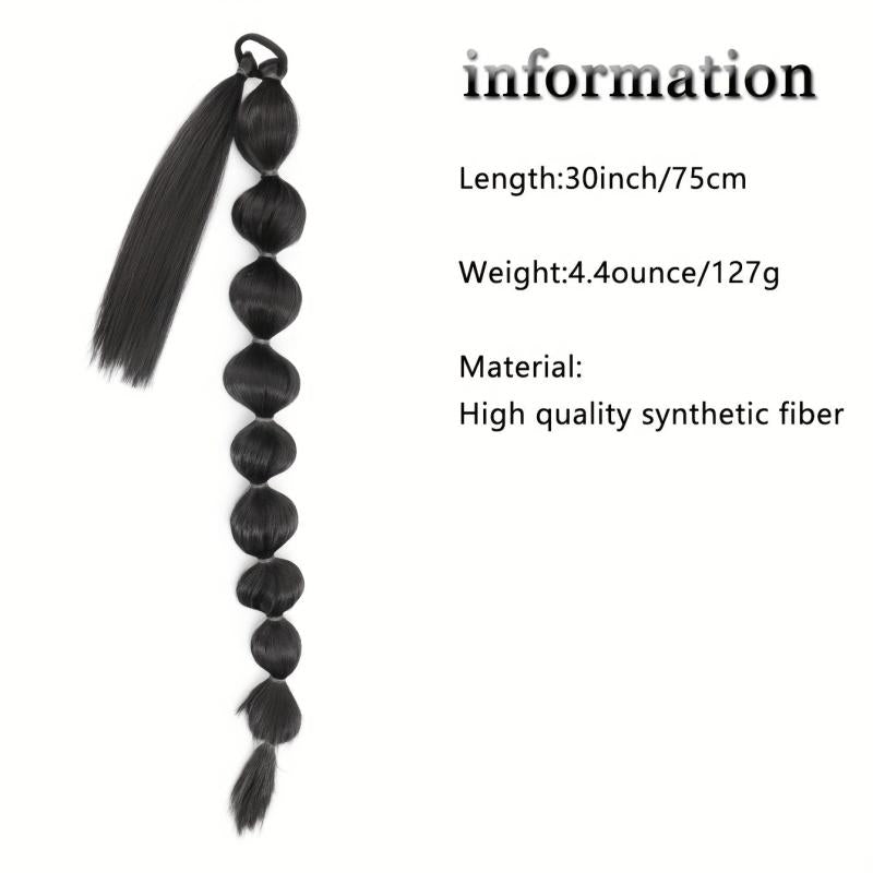 Afro Puff Ponytail Extension Kinky Straight Lantern Braid 76cm