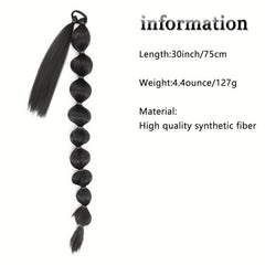 Afro Puff Ponytail Extension Kinky Straight Lantern Braid 76cm