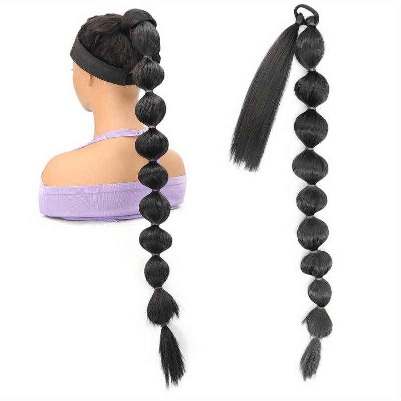 Afro Puff Ponytail Extension Kinky Straight Lantern Braid 76cm