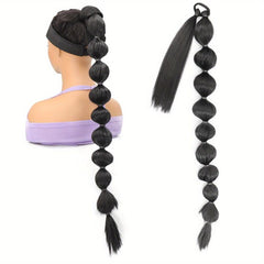 Afro Puff Ponytail Extension Kinky Straight Lantern Braid 76cm