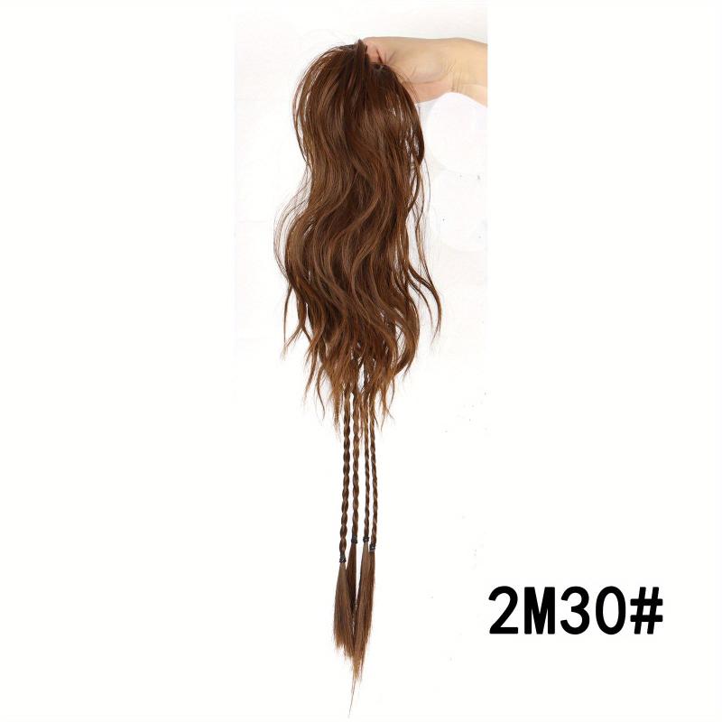 Long Braided Curly Hair Bun Ponytail Extension