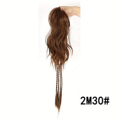 Long Braided Curly Hair Bun Ponytail Extension