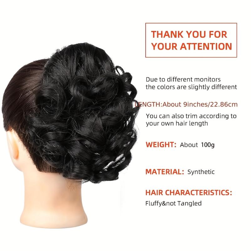 Short Ponytail Extension Curly Claw Clip Pony Tail Hairpiece for Women Synthetic