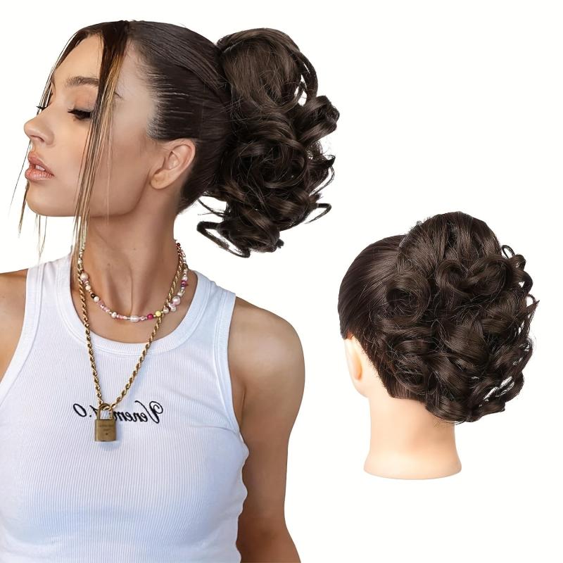 Short Ponytail Extension Curly Claw Clip Pony Tail Hairpiece for Women Synthetic