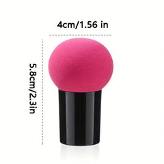 Mushroom Head Shape Puff Sponge w/ Handle for Liquid Creams Powder