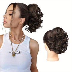 Short Ponytail Extension Loose Curly Wavy Claw Clip Hair Extensions