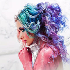 Colorful Curly Wavy Hair Extensions for Party Cosplay Halloween