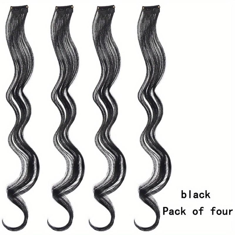Colorful Curly Wavy Hair Extensions for Party Cosplay Halloween