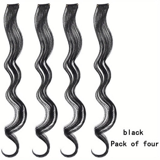 Colorful Curly Wavy Hair Extensions for Party Cosplay Halloween