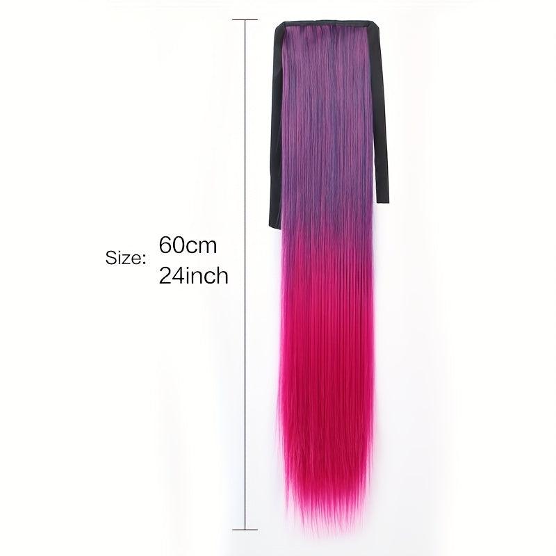 Ombre Synthetic Long Straight Hair Extensions Clip In Hair Extensions