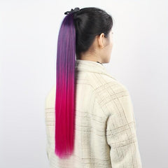 Ombre Synthetic Long Straight Hair Extensions Clip In Hair Extensions