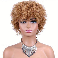 Brazilian Human Hair Afro Curly Short Curly Pixie Cut Wig