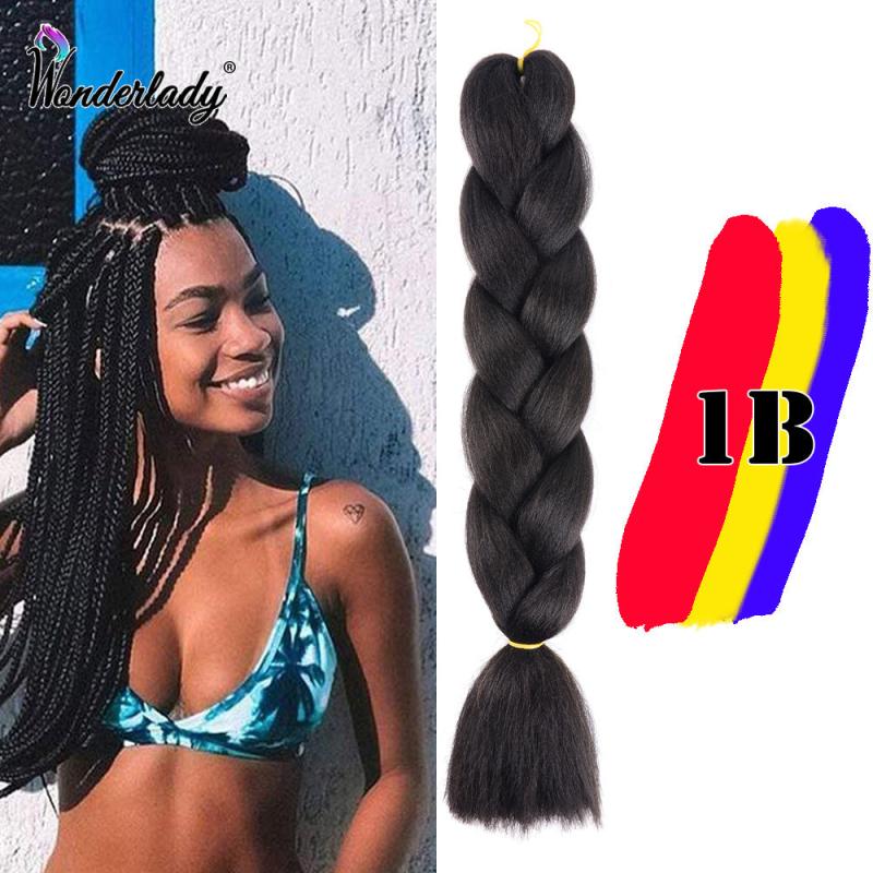 Jumbo Braiding Hair Extensions Synthetic High Temperature Fiber Hair Extension