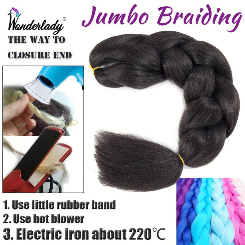 Jumbo Braiding Hair Extensions Synthetic High Temperature Fiber Hair Extension
