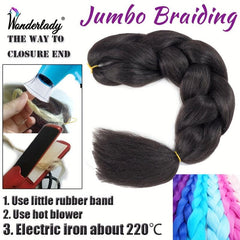 Jumbo Braiding Hair Extensions Synthetic High Temperature Fiber Hair Extension