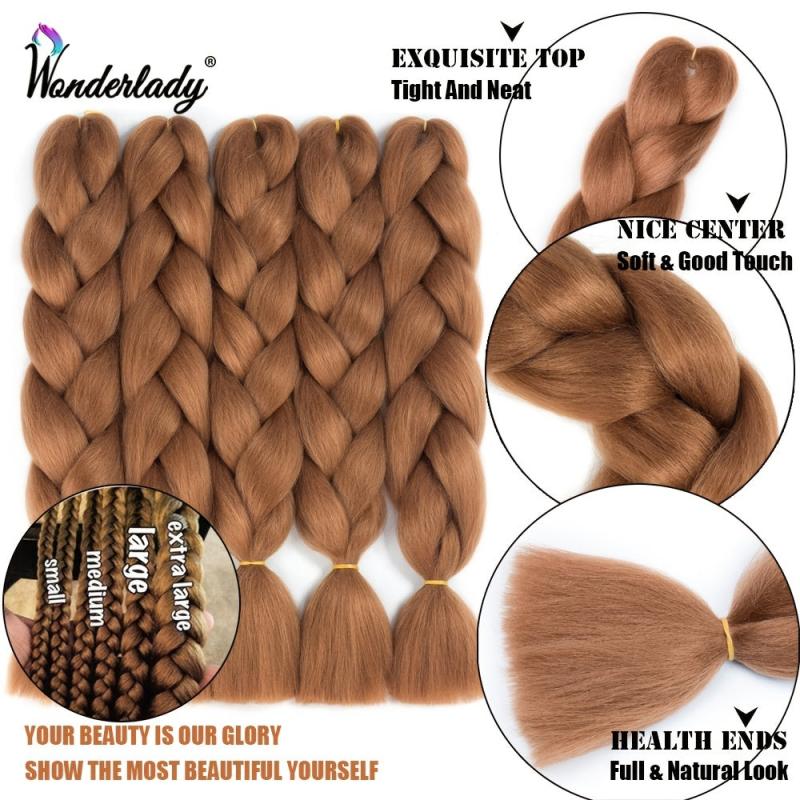 Jumbo Braiding Hair Extensions Synthetic High Temperature Fiber Hair Extension