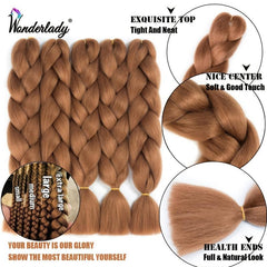 Jumbo Braiding Hair Extensions Synthetic High Temperature Fiber Hair Extension