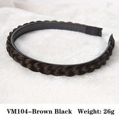 Fishbone Braid Wig with Twist Headband - Hair Accessory for Women