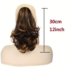 Synthetic Claw Clip Ponytail Hair Extensions Curly Natural Tail Hair for Women