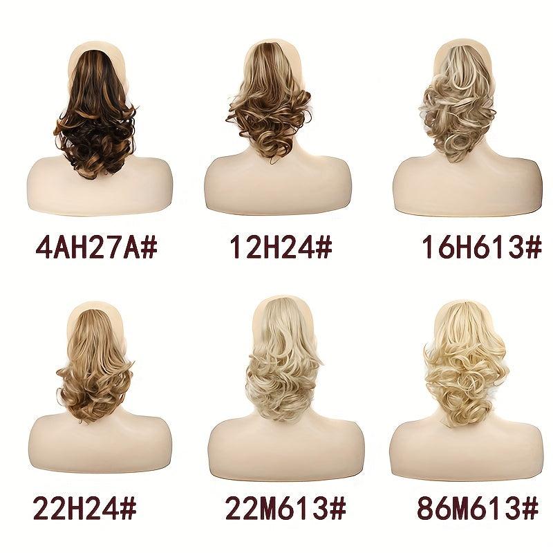 Synthetic Claw Clip Ponytail Hair Extensions Curly Natural Tail Hair for Women