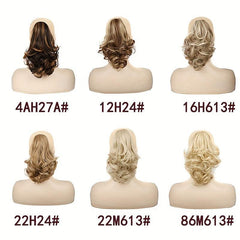 Synthetic Claw Clip Ponytail Hair Extensions Curly Natural Tail Hair for Women