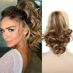 Synthetic Claw Clip Ponytail Hair Extensions Curly Natural Tail Hair for Women