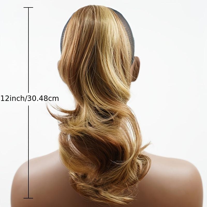 Fluffy Synthetic Hair Short Curly Claw Clip Ponytail