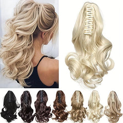 Fluffy Synthetic Hair Short Curly Claw Clip Ponytail