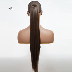 Long Straight Hair Ponytail Braid Wig Synthetic Heat Resistant 613