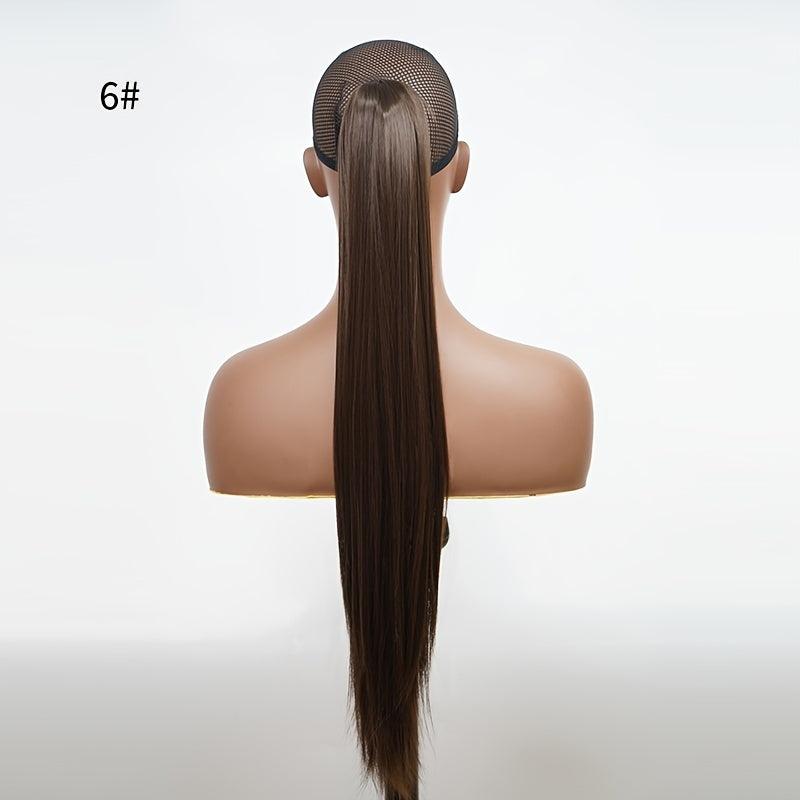Long Straight Hair Ponytail Braid Wig Synthetic Heat Resistant 613