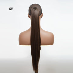 Long Straight Hair Ponytail Braid Wig Synthetic Heat Resistant 613