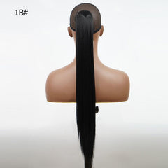 Long Straight Hair Ponytail Braid Wig Synthetic Heat Resistant 613