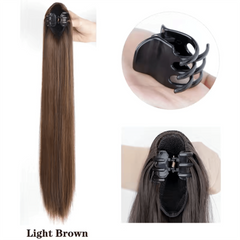 Synthetic Claw Clip On Ponytail Hair Extension for Women