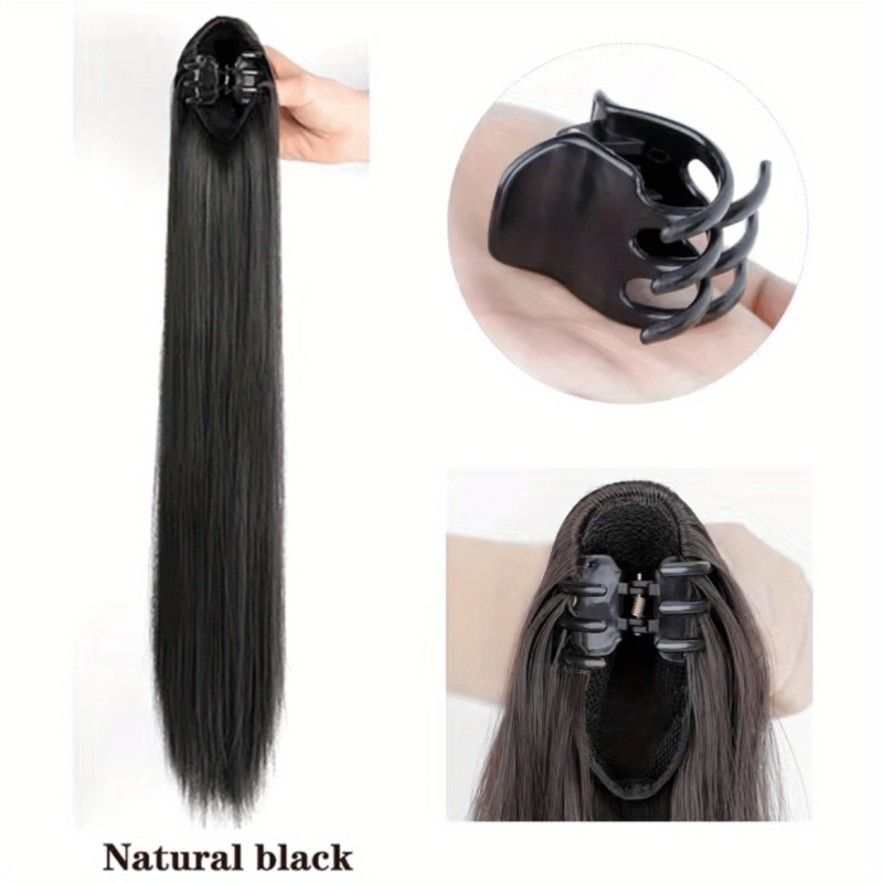 Synthetic Claw Clip On Ponytail Hair Extension for Women