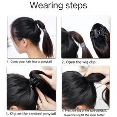 Synthetic Claw Clip On Ponytail Hair Extension for Women