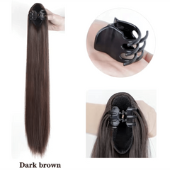 Synthetic Claw Clip On Ponytail Hair Extension for Women